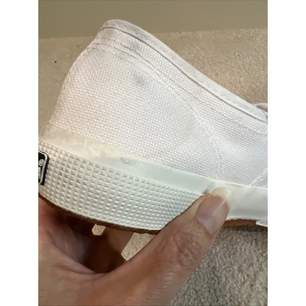 Superga 2750 Cotu Classic White Canvas Sneakers Men's 9 Women's 10.5 EU 42